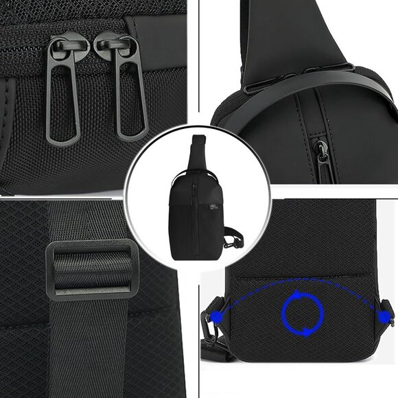 Convertible Crossbody Bag with Breathable Padding - Ideal for Sports & Outdoors - Picture 4 of 9